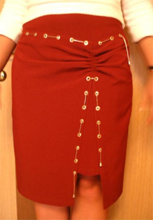 юбка из остатков ткани от "рыжего" костюма