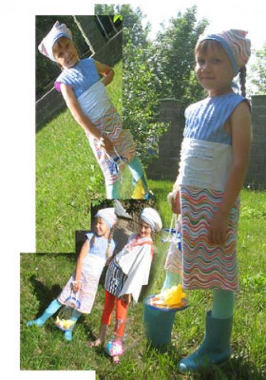 Коллекция детской одежды,техника синель.