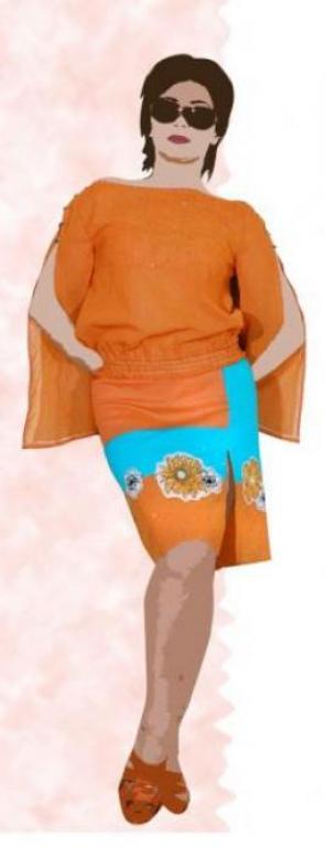 в оранжевом