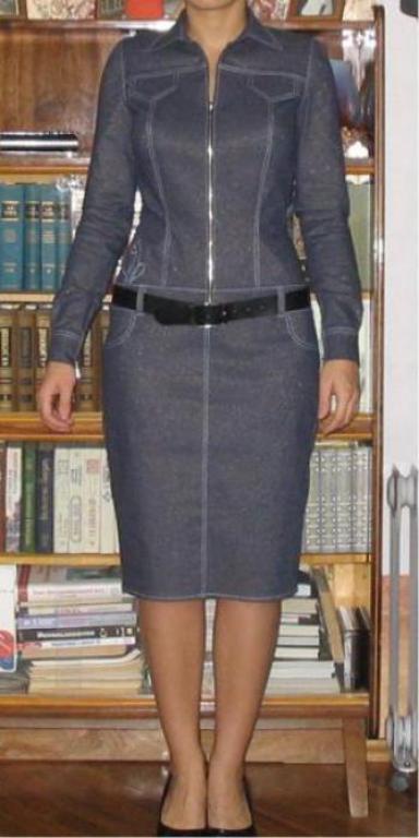 джинсовое платье