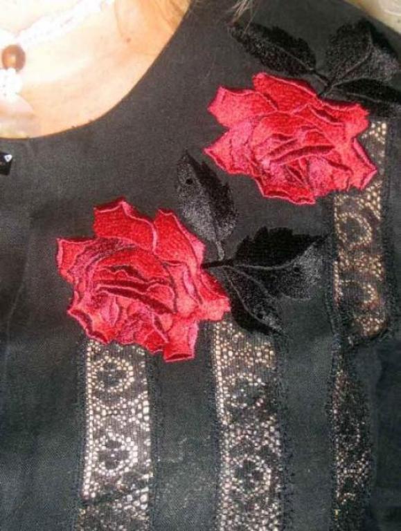 Реставрация черной льняной блузы