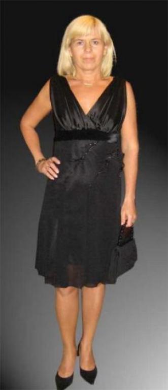 Черное платье из шифона