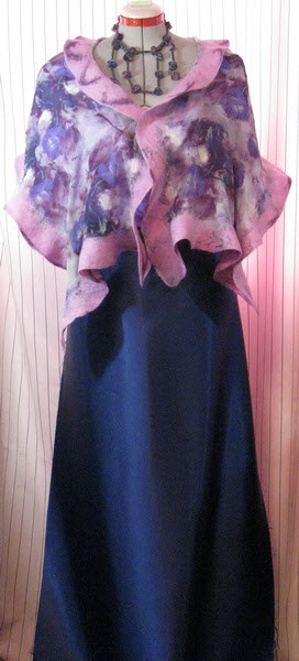 Шаль шифон + фелт.