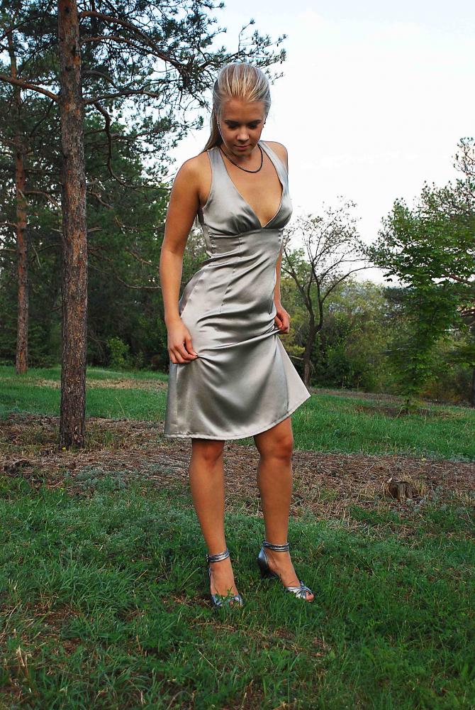 Серебрянное платье