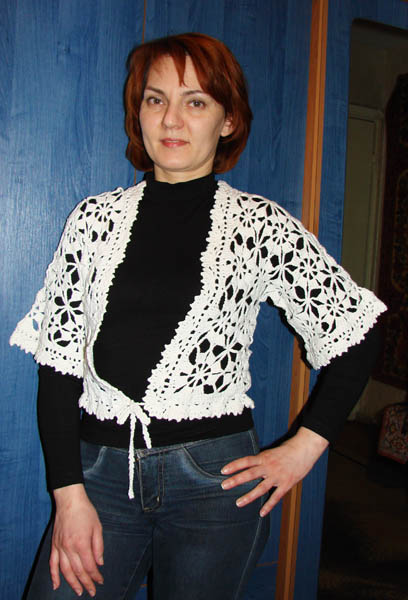 Жакетик, связанный крючком