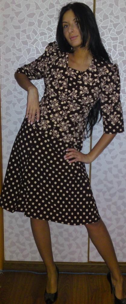 Комплект из купона горошек+цветы с горошком - комбинирование