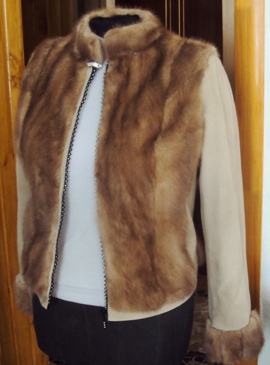  Куртка из замши и норки.