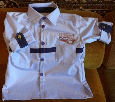 Рубашка с длинным рукавом, который превращается в короткий