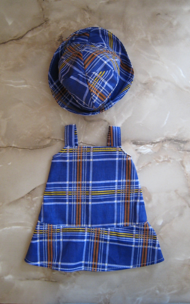 Сарафан с панамой для куклы