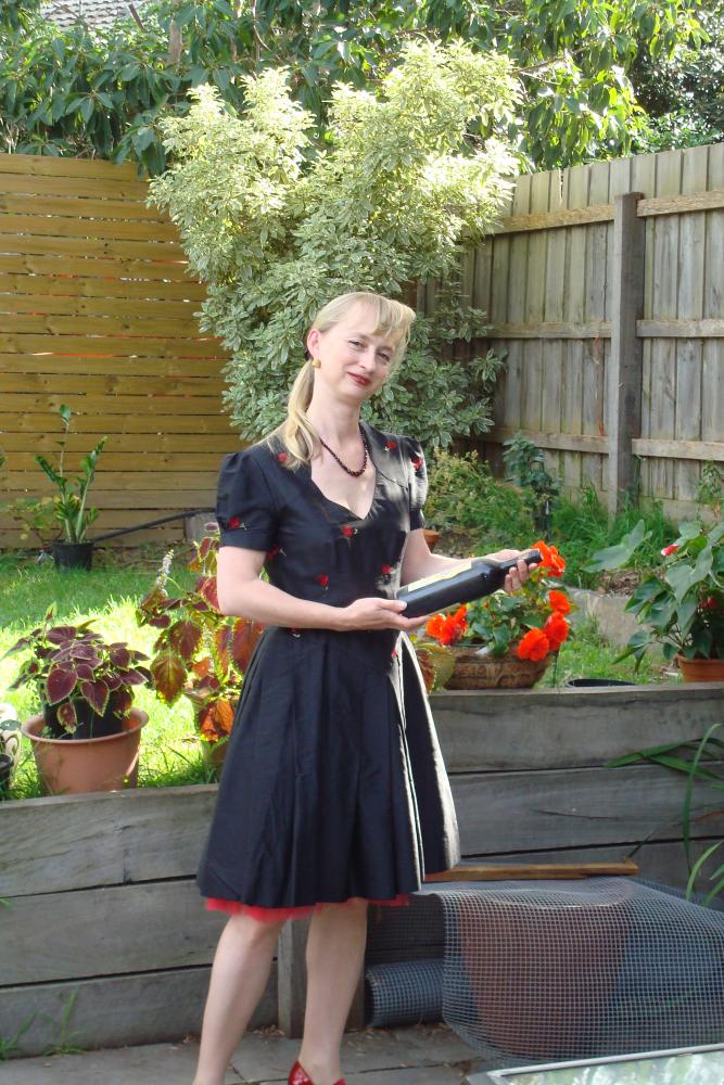 Платье из двух шелков