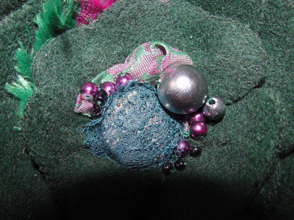 Серединка цветка из драпа. Крупным планом))