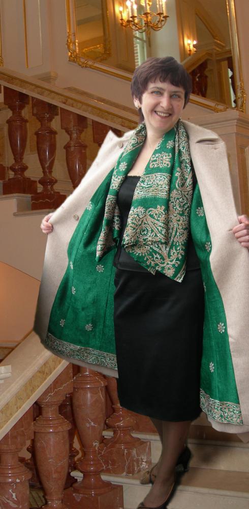 Пальто с индийским сари внутри.