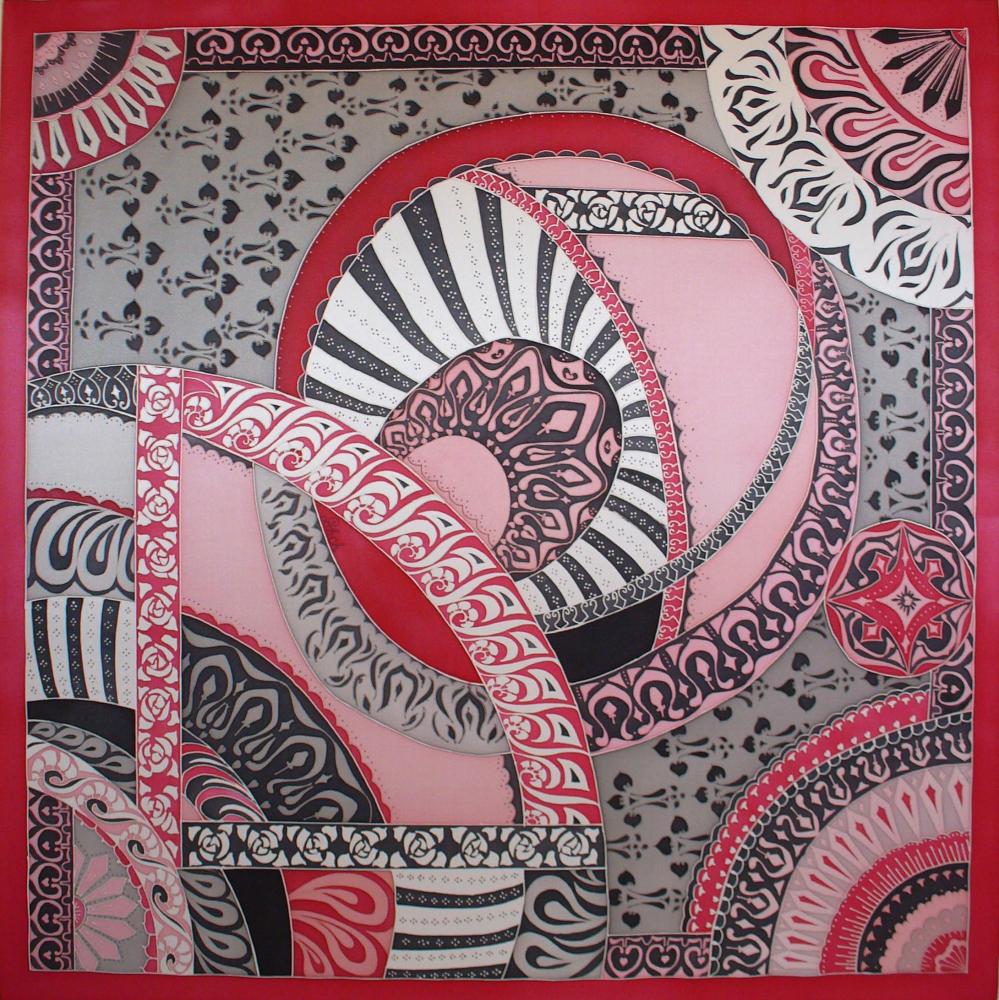 Платок "Красное и черное"