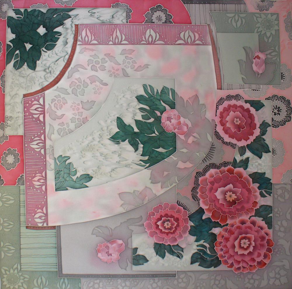 Платок "Георгины"