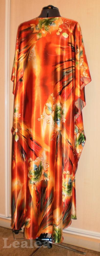 Пляжное платье из сатина стрейч.