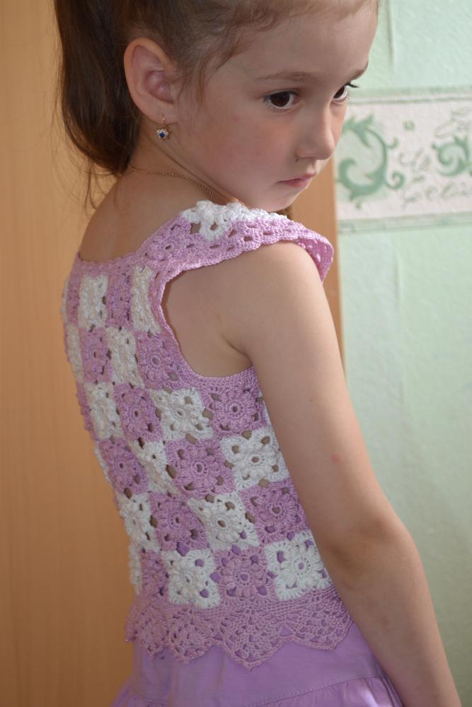 Кофточка мотивами - спинка