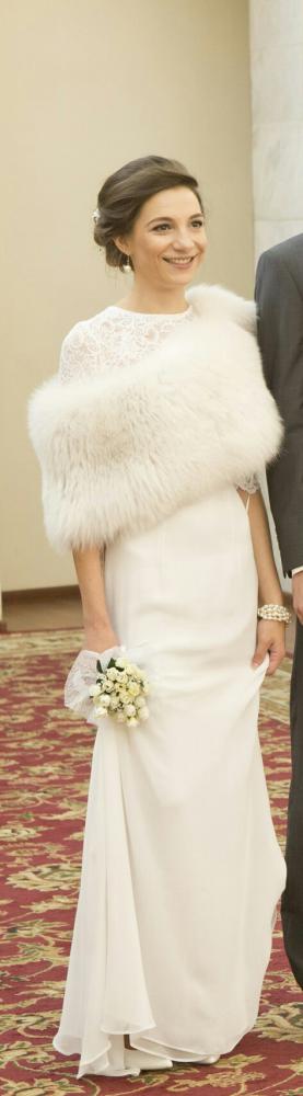 свадебное платье, шелковый шифон и атлас, стрейч.