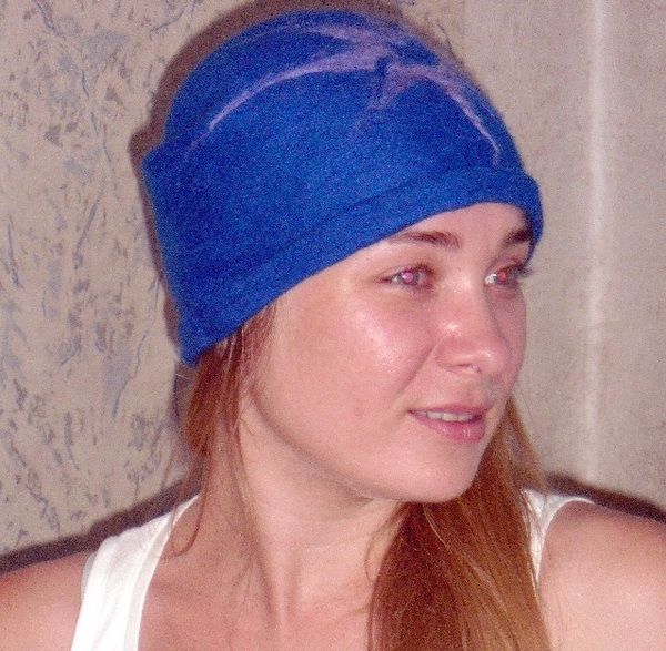 Шапка валяная "Ультрамарин"