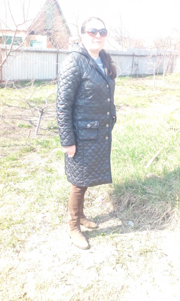 Пальто из стеганной ткани