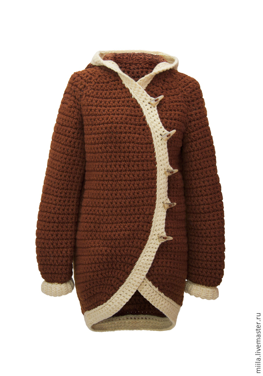 Вязаное пальто.