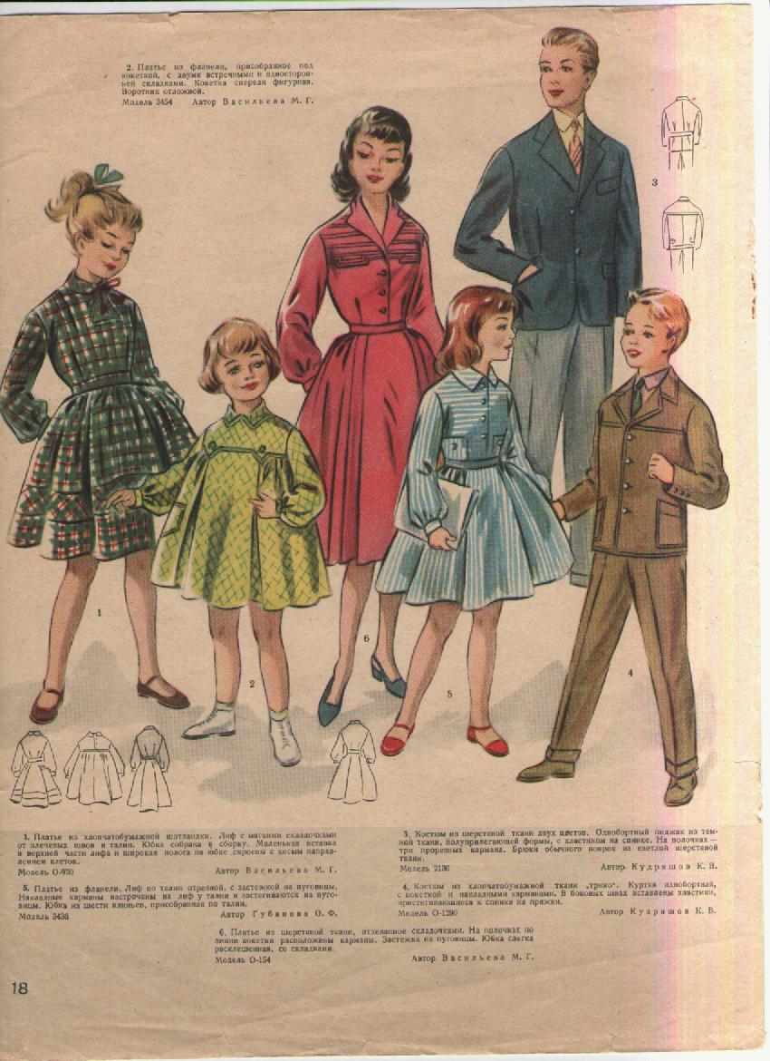 Платья для девочек 50 годов
