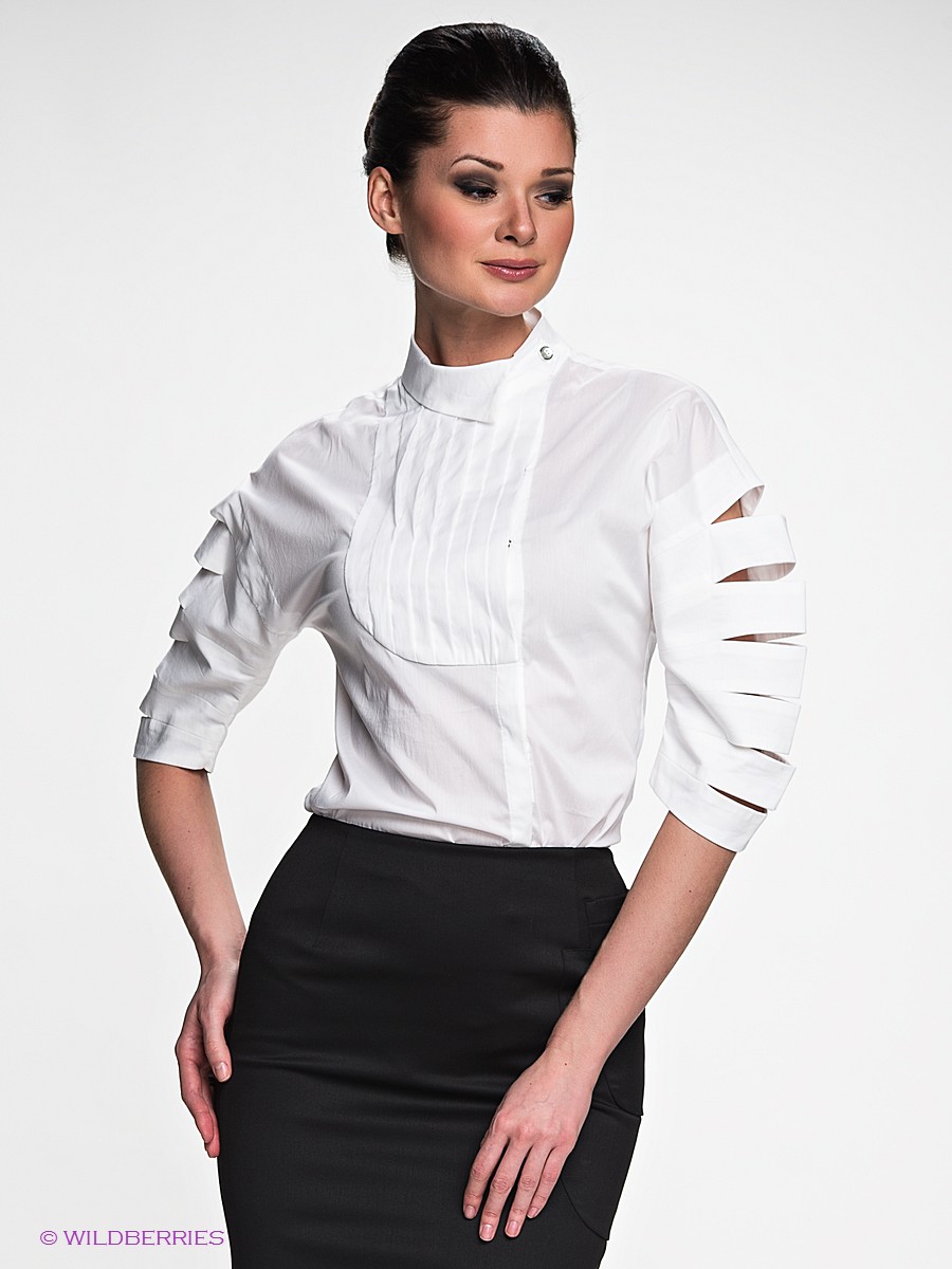 Блузка для офиса. Белая блузка. Блуза с воротником. Интересные блузки. Блузка с воротником стойкой.