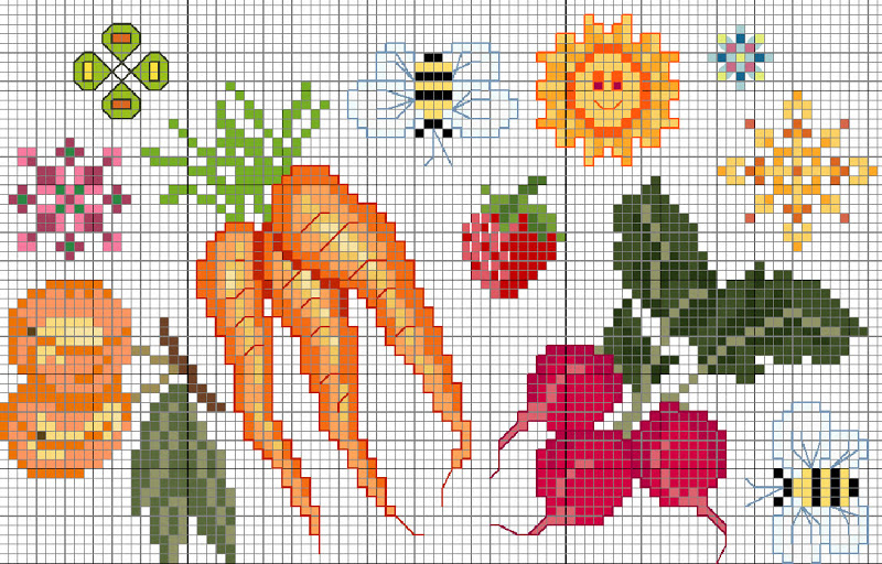 Овощи схема. Вышивка крестом овощи и фрукты. Вышивка овощи крестиком. Вышивка крестиком фрукты и овощи. Маленькие вышивки крестиком овощей.