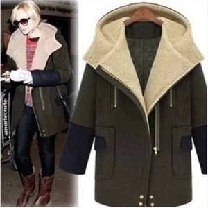 European_Brand_New_Fashion_2014_Women_Nibbuns_Coat_Winter_Cashmere_Woolen_Army_Green_Navy_Fur_Hooded.jpg