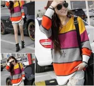 Free_shipping_plus_size_Women_s_Cardigan_Sweater_Long_Sleeve_Hoodie_coat_trench_colorful_striped_hoodies.jpg