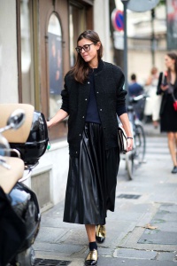 Le_Fashion_Blog_Street_Style_Bomber_Jacket_Leather_Pleated_Skirt_Celine_Gold_Oxfords_Paris_Fashion_Week_Via_NY_Mag.jpeg