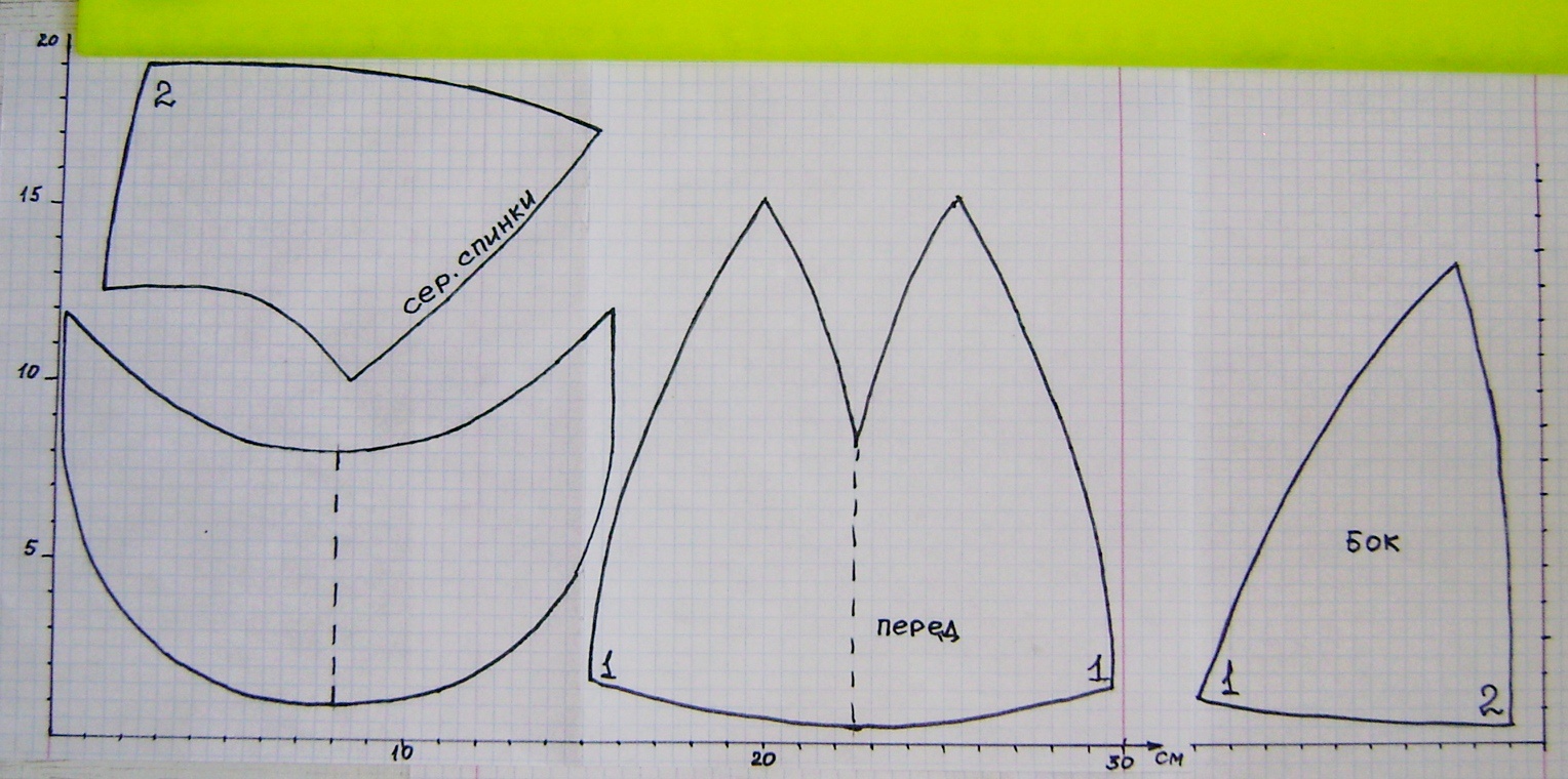 Распотрошила взрослую бейсболку, чтобы сделать выкройку детской. 